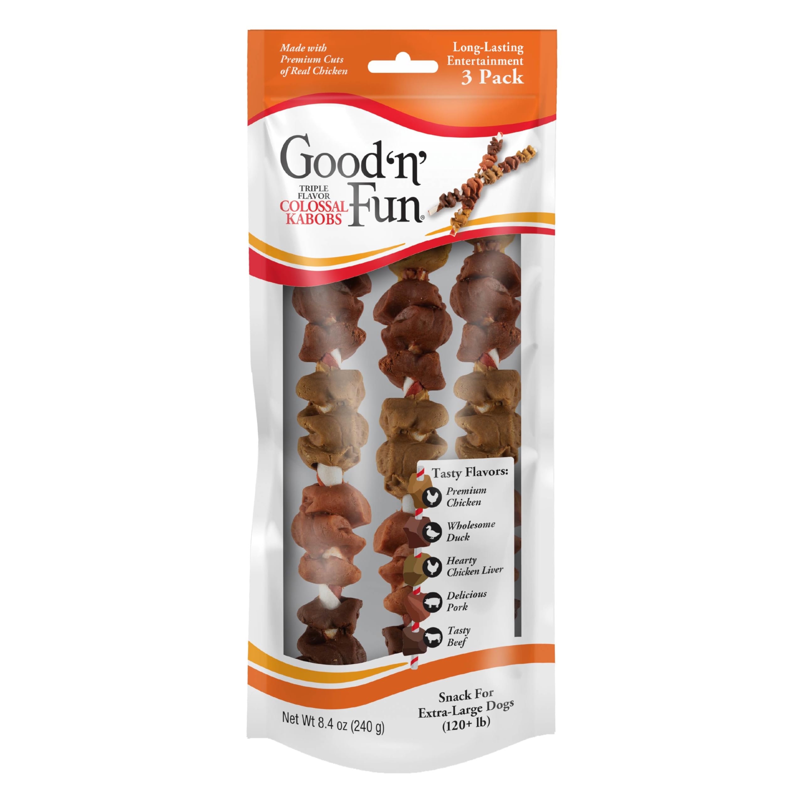 GOOD 'N' FUN Kabobs sabor doble y triple para premiar con moderación