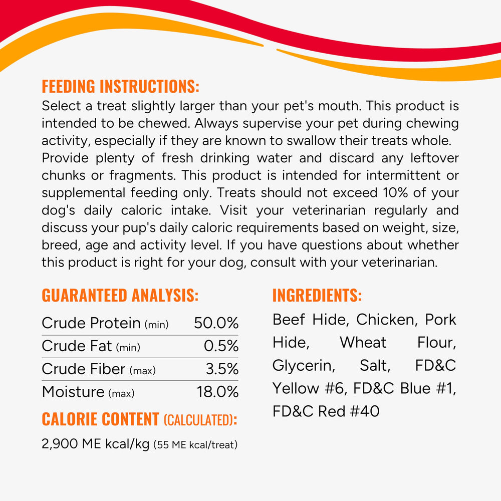 GOOD 'N' FUN masticables de costillas triple sabor, piel de res destacada