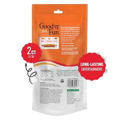 GOOD 'N' FUN piel de res natural 7 pulgadas, snack sustancioso para perros.