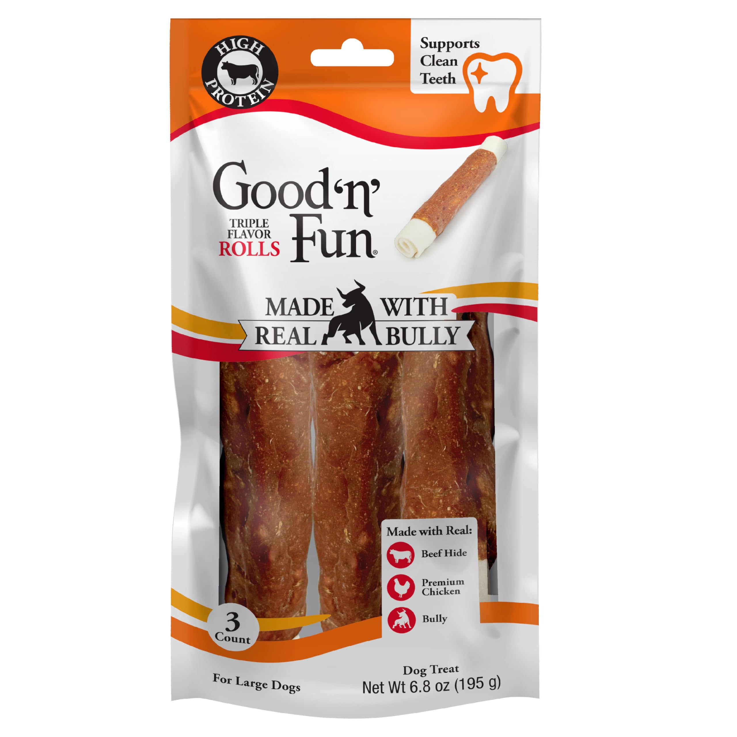 GOOD 'N' FUN Rollos Triple Sabor con empaque visible para compra fácil