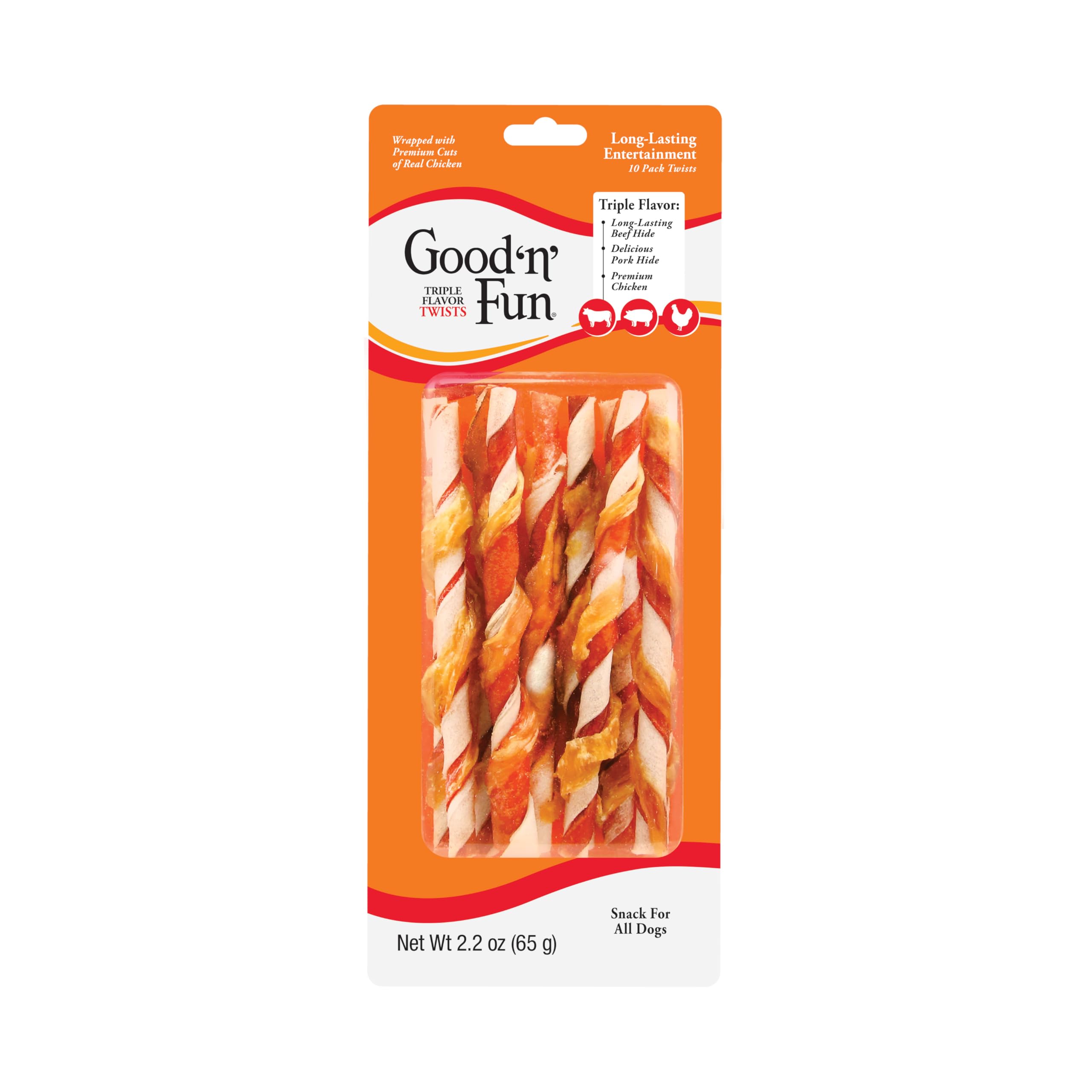 GOOD 'N' FUN Torcidos sabor triple para uso diario