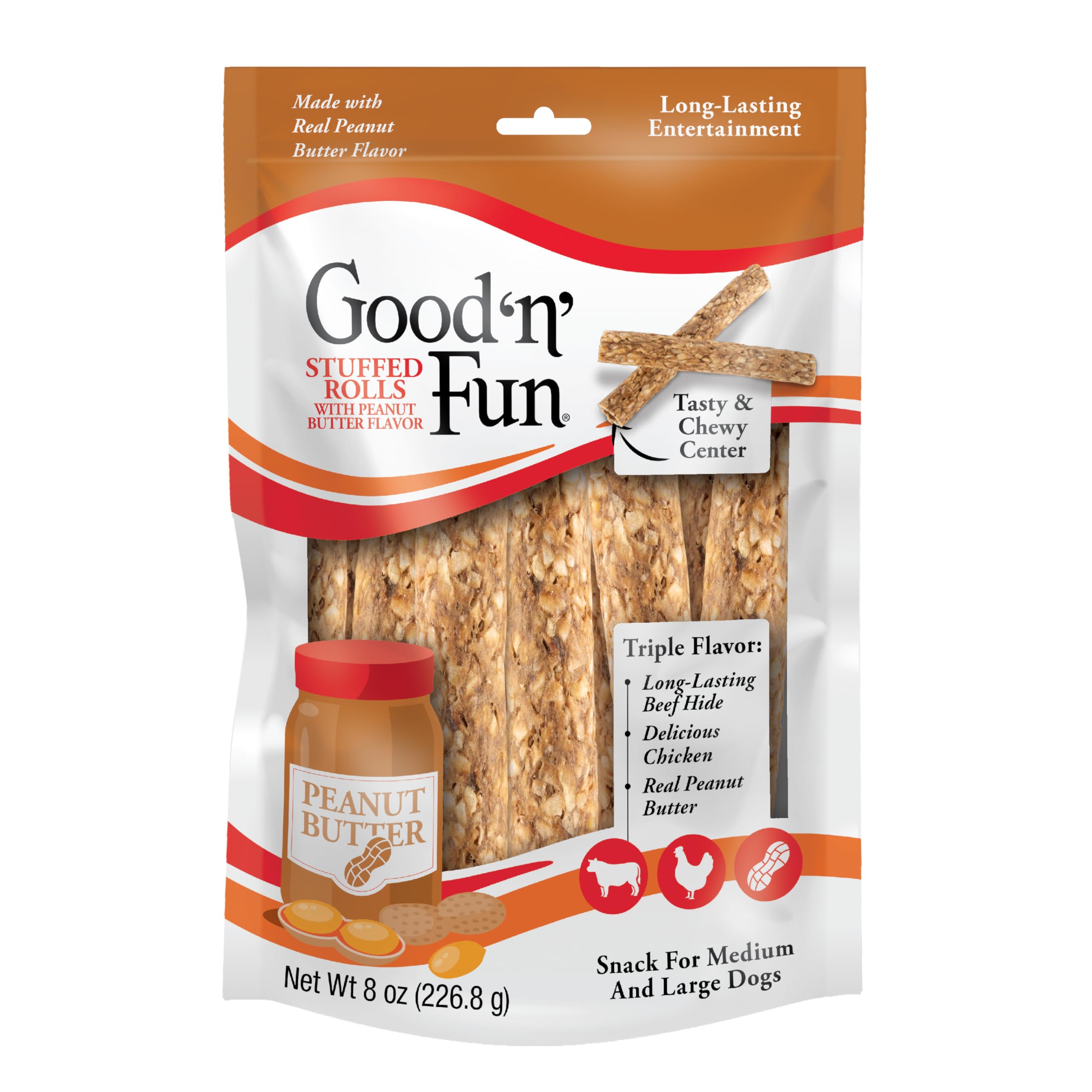GOOD 'N' FUN bocado relleno con sabor y textura atractiva