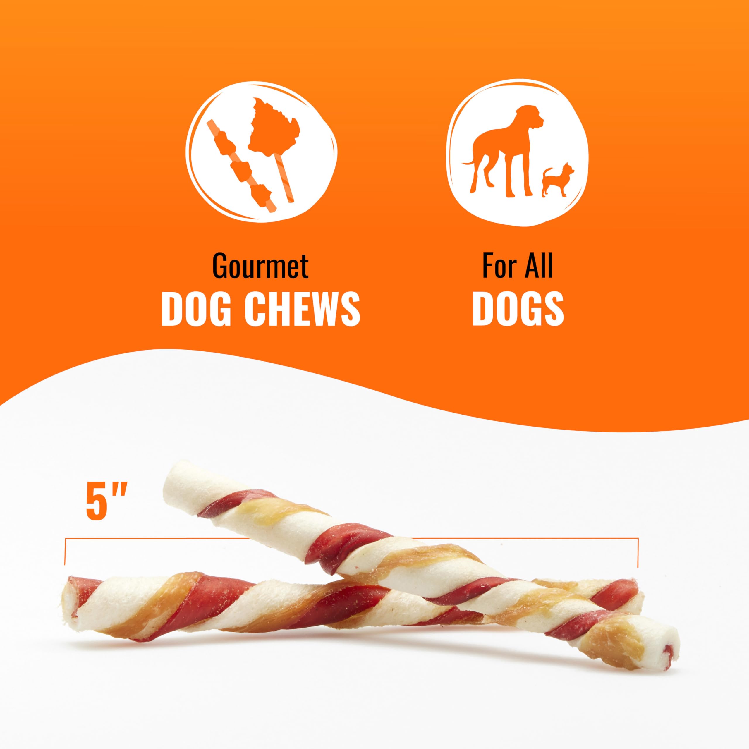 Good 'n' Fun Triple Flavor Twists en forma de espiral, ideal para masticación entretenida.