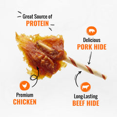 GOOD N FUN Triple Flavor Wings mordiscos piel de res con sabor sabroso