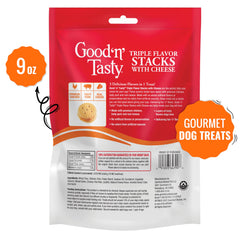 Good N Tasty, queso real en trozos, snack de alta calidad para perros.