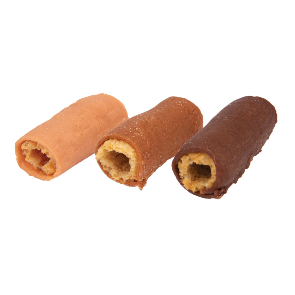 Good ‘N’ Tasty variedad de sabores en rollos suaves-crujientes para perros.