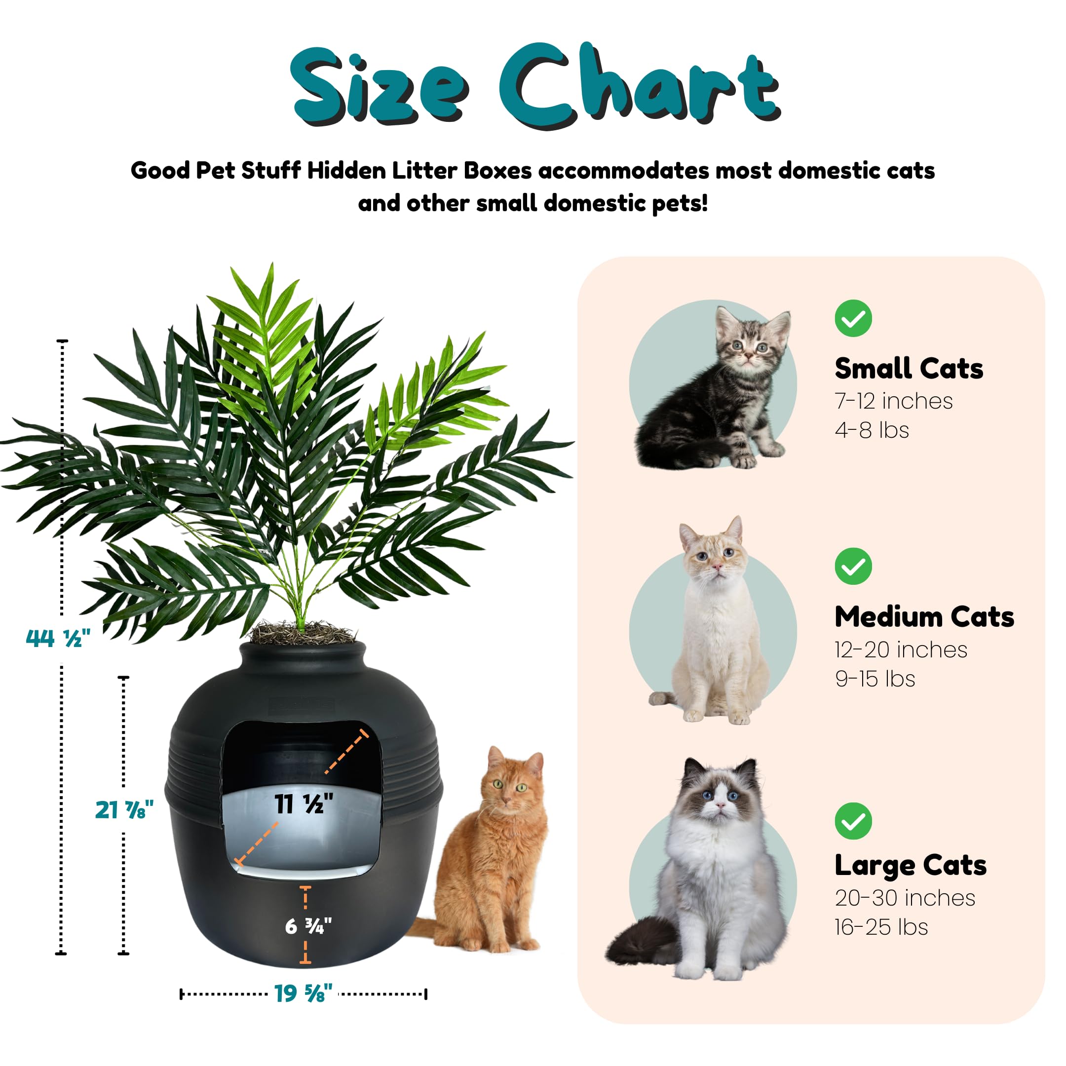 Good Pet Stuff Planter palma artificial, verde duradero sin mantenimiento.