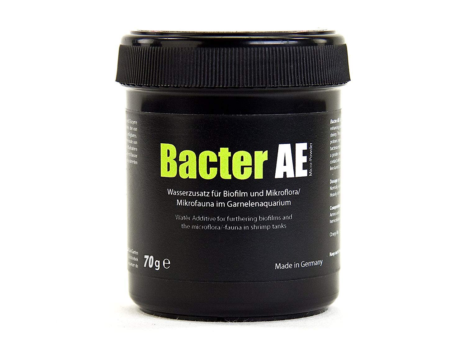 GOODGROWLIES GlasGarten Bacter AE Shrimp polvo en caja para camarones saludables.