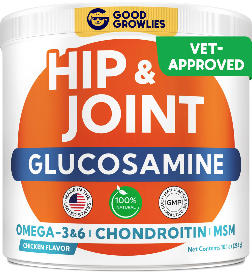 GOODGROWLIES glucosamina para perros: gomitas de movilidad para uso diario.