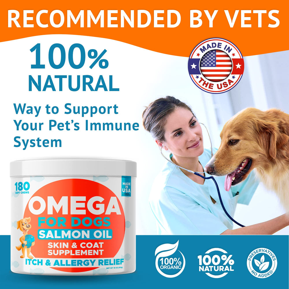 GOODGROWLIES Omega 3 para perros: beneficios de EPA y DHA para piel y salud general.