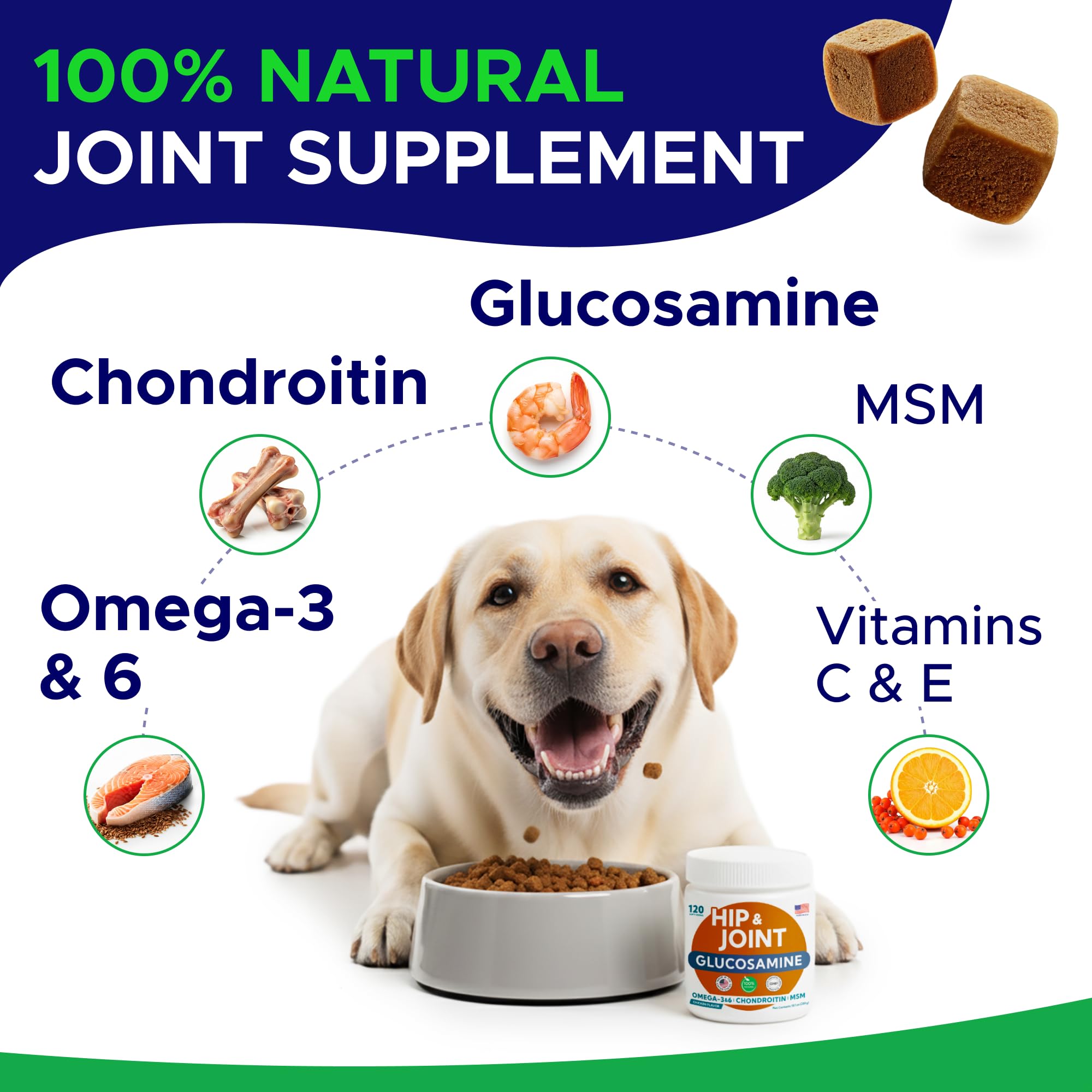 GOODGROWLIES omega-3 para perros: piel sana y pelaje brillante.
