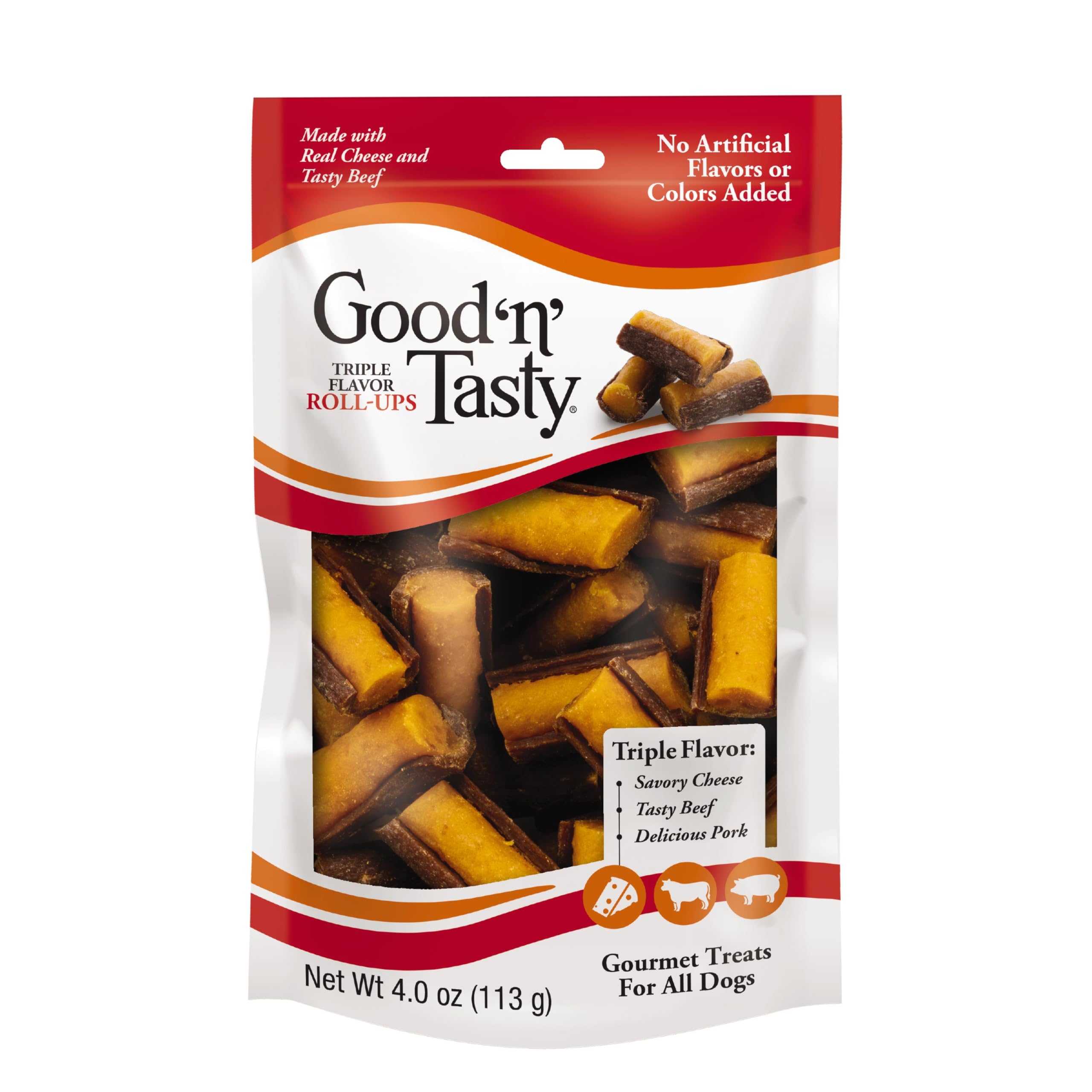 Good ‘N’ Tasty Roll-Ups envase práctico, fácil de servir.