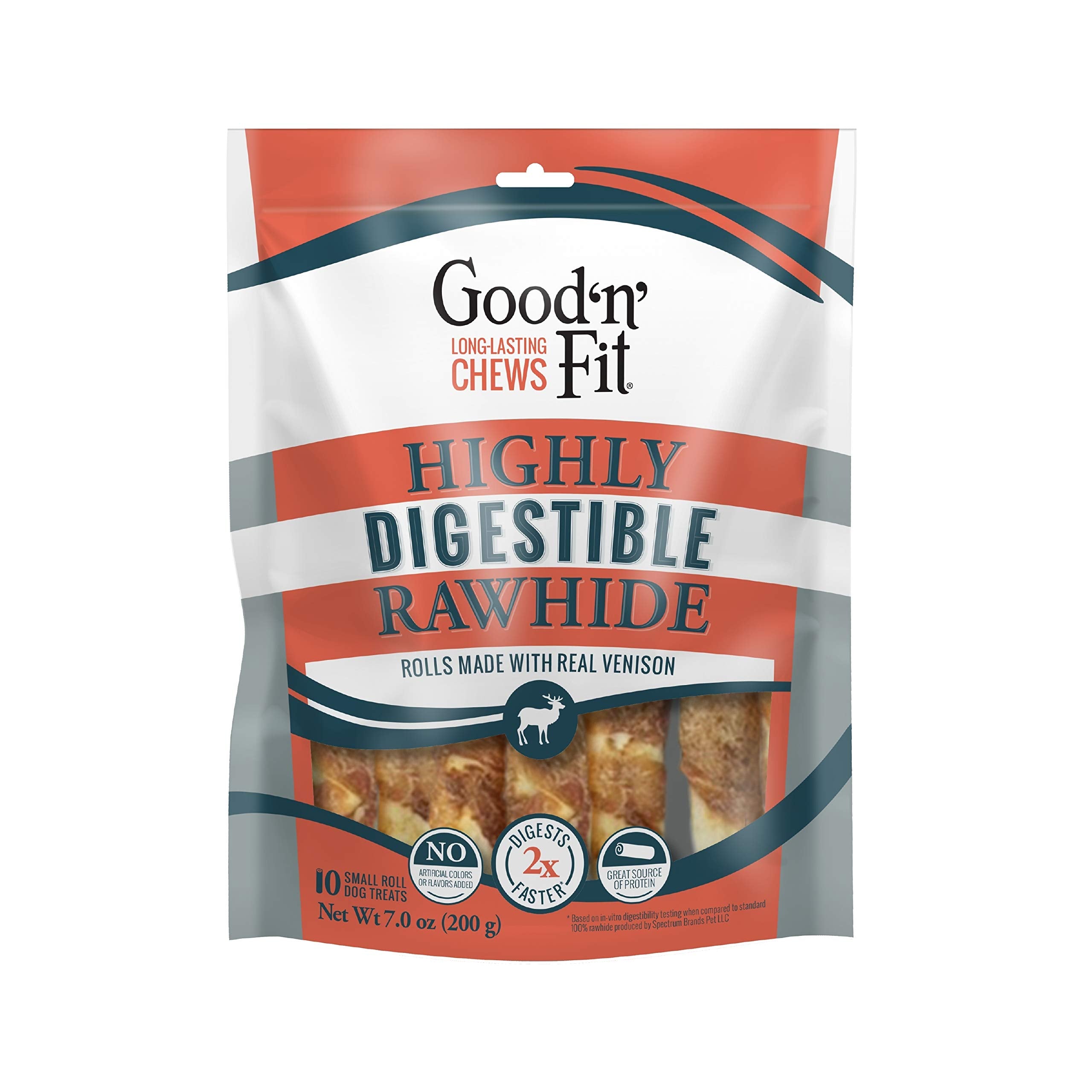 Good’n’Fit rollos ciervo real, masticables y sabrosos para perros.