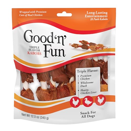 Good'N'Fun Kabobs pollo triple sabor para perros