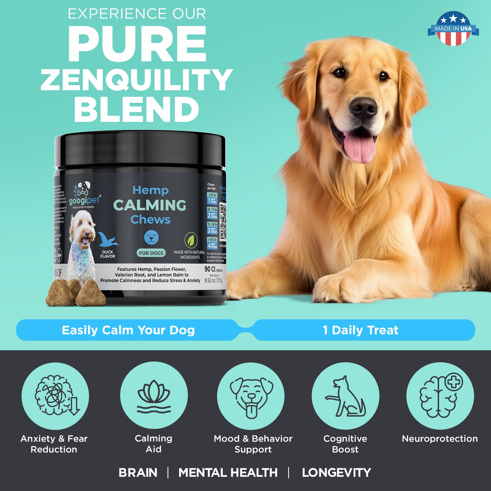 GOOGIPET Calming Chews uso previo a salir de casa para calma