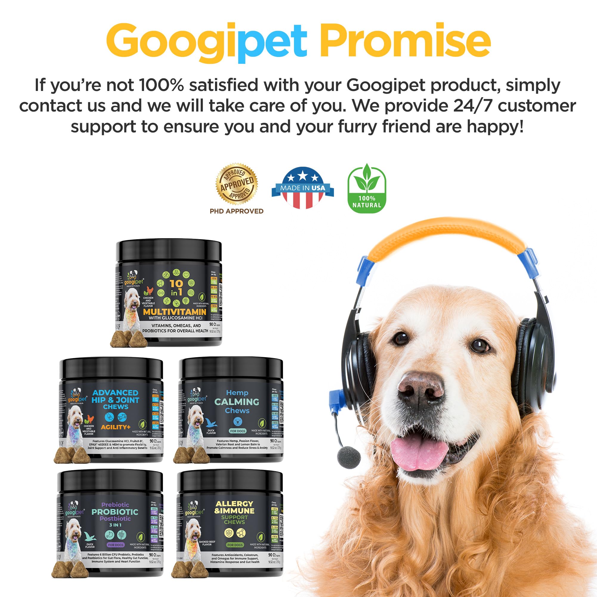 GOOGIPET Premium: fabricación en EE. UU. con GMP/SQF para perros.
