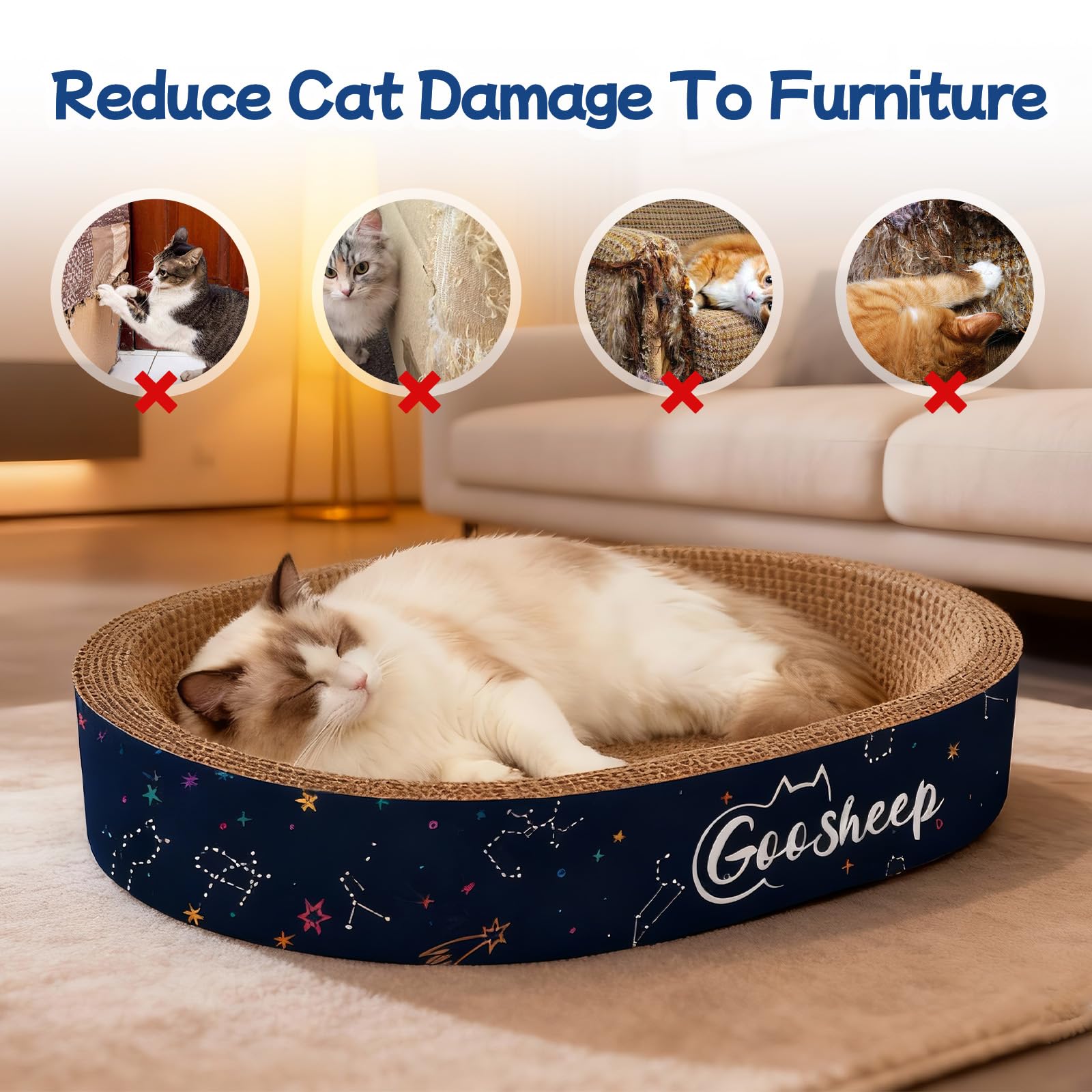 Goosheep diseño para varios gatos facilita convivencia y juego.