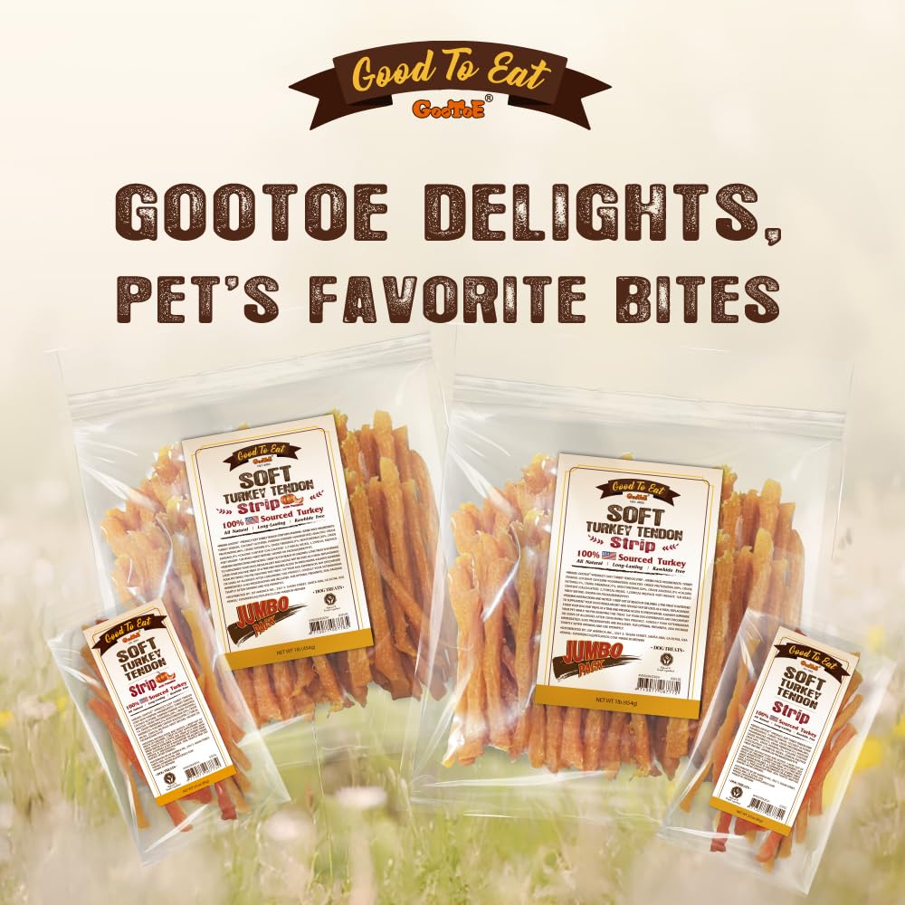Gootoe tendon pavo blando para perros pequeños, ideal para entrenamiento