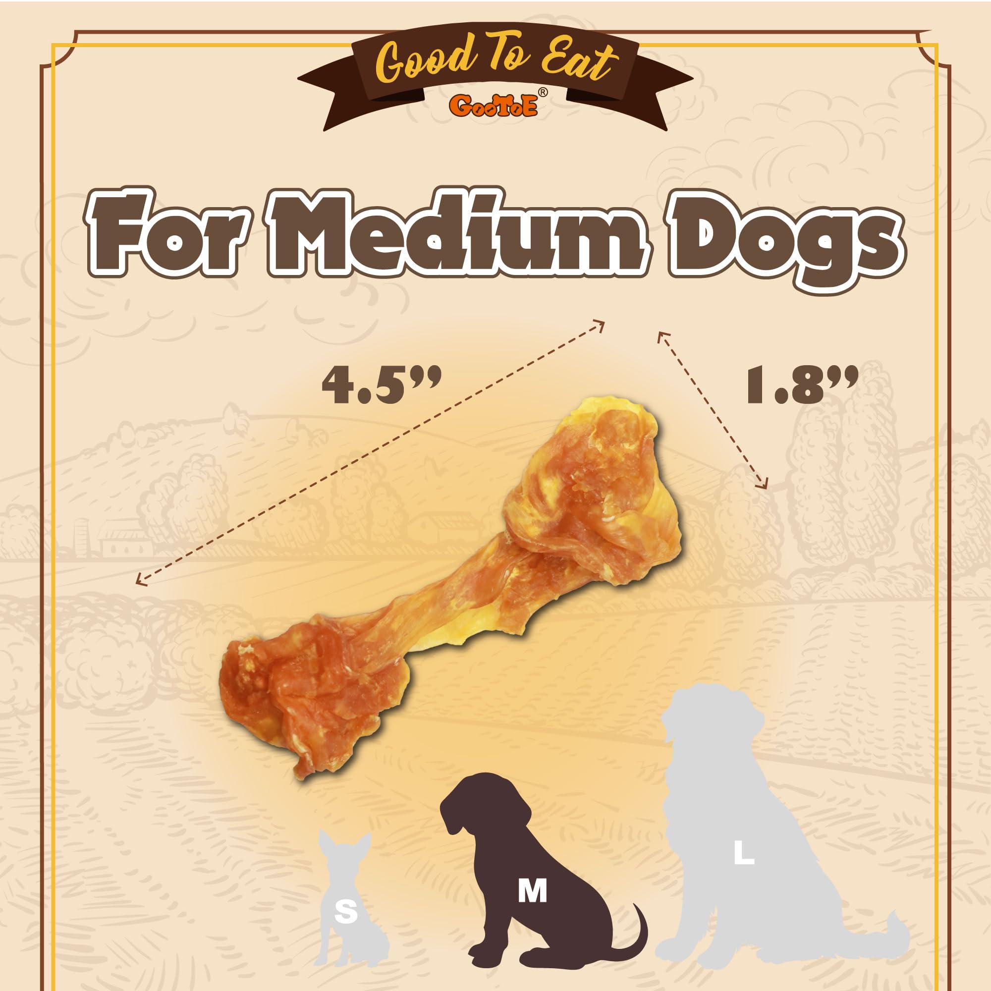 Gootoe tendones de pavo para perros: libre de granos
