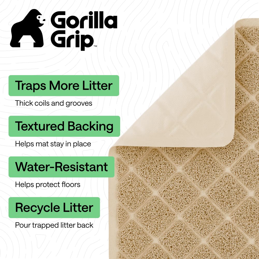 Gorilla Grip: surcos profundos para contener la arena y olores