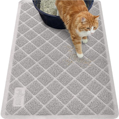 Gorilla Grip alfombrilla para arena de gato con malla espiral acolchada captura partículas