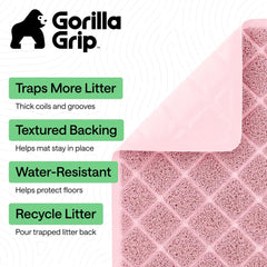 Gorilla Grip alfombrilla para arenero de gato con base texturada anti deslizante