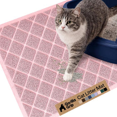 Gorilla Grip alfombrilla para arenero de gato con malla gruesa en espiral atrapa arena