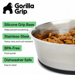 Base de silicona antideslizante Gorilla Grip para evitar movimientos.