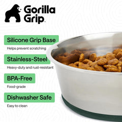 GORILLA GRIP base silicona antideslizante mantiene el comedero estable