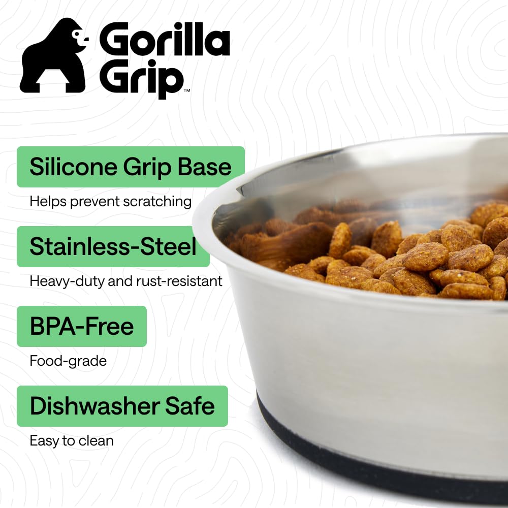 GORILLA GRIP base de silicona antideslizante mantiene estable el tazón.