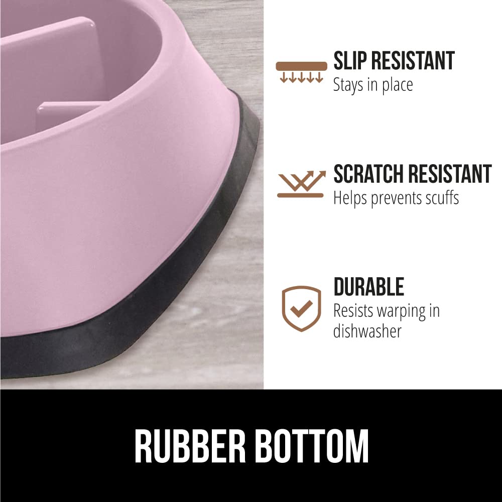 Gorilla Grip bol puzzle lent rose, compatible avec toutes les nourritures.