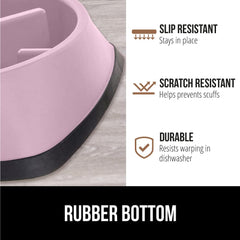 Gorilla Grip bol puzzle lent rose, compatible avec toutes les nourritures.