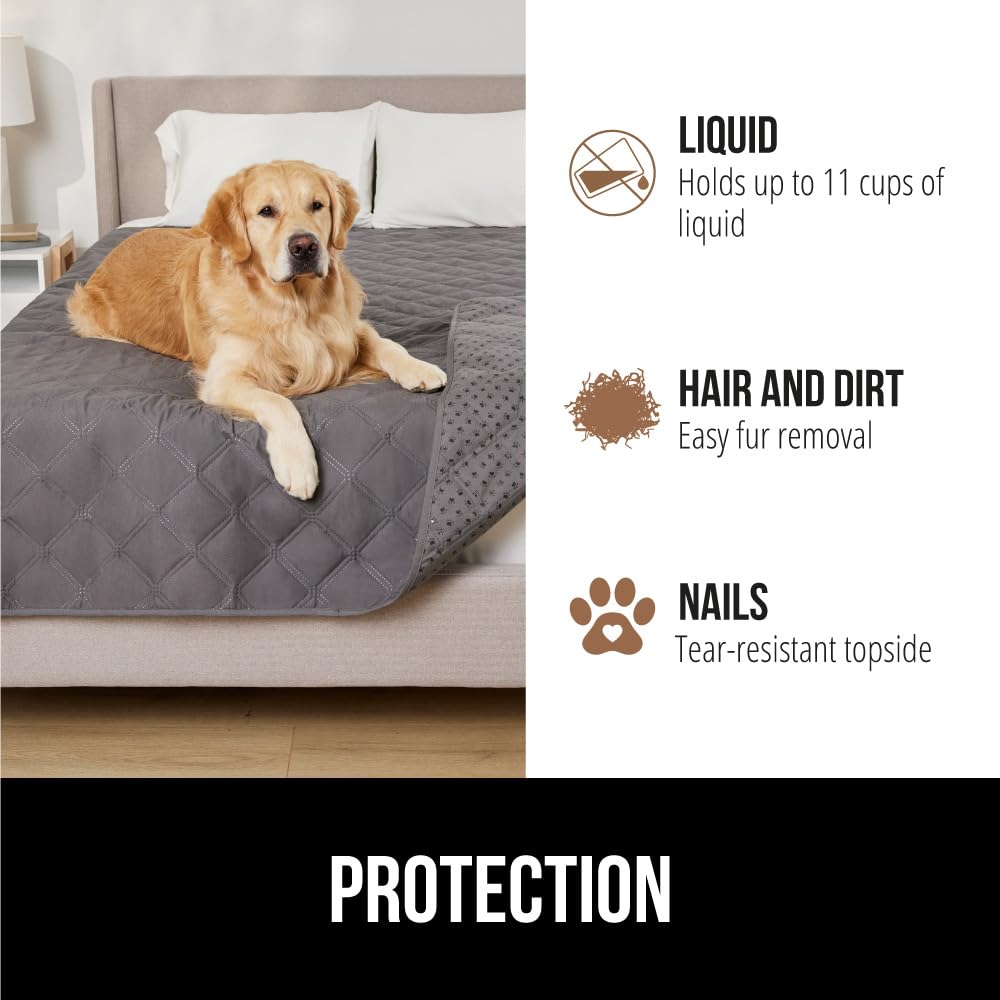 Protección de líquidos, pelos y uñas con el cobertor Gorilla Grip para mascotas.