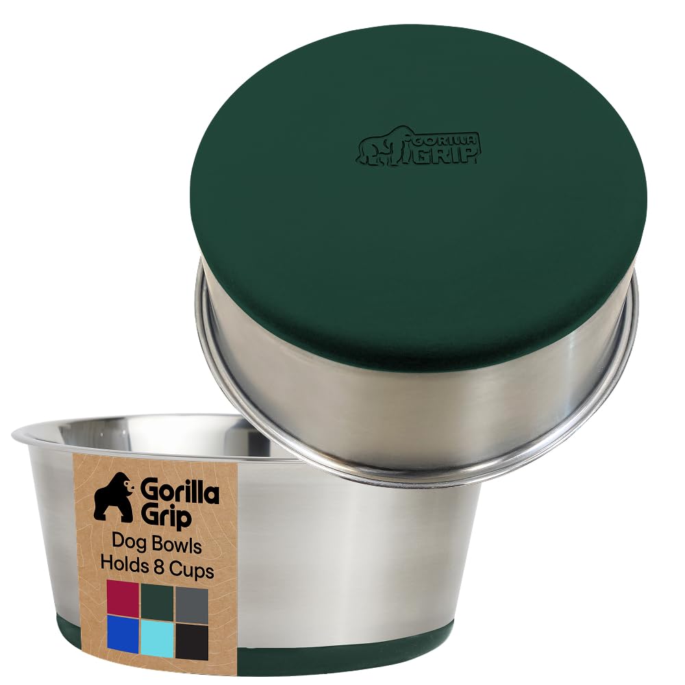 GORILLA GRIP comedero mascotas acero inoxidable 304 para alimento y agua