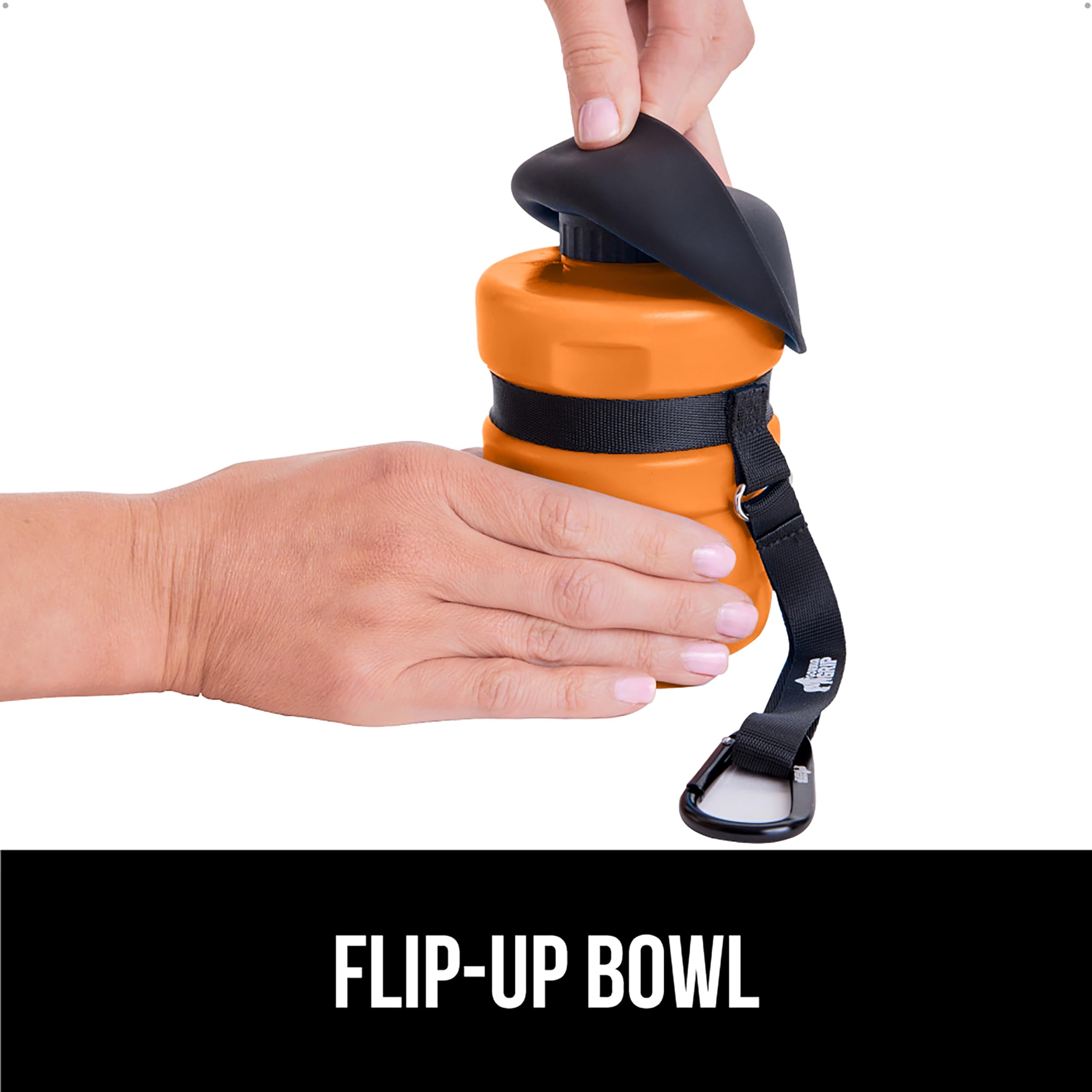 Gorilla Grip: design 2-en-1 bouteille et bol orange