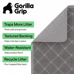 Gorilla Grip: malla espiral que retiene la arena excedente al salir.