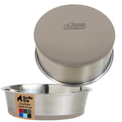 Plato Gorilla Grip para perros en acero 304, duradero para uso diario.