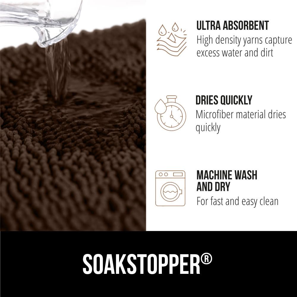 GORILLA GRIP SoakSTOPPER lavable a máquina facilita la limpieza