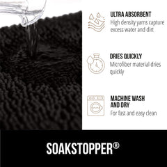 GORILLA GRIP SoakSTOPPER: chenilla densa recoge suciedad de botas y patas.