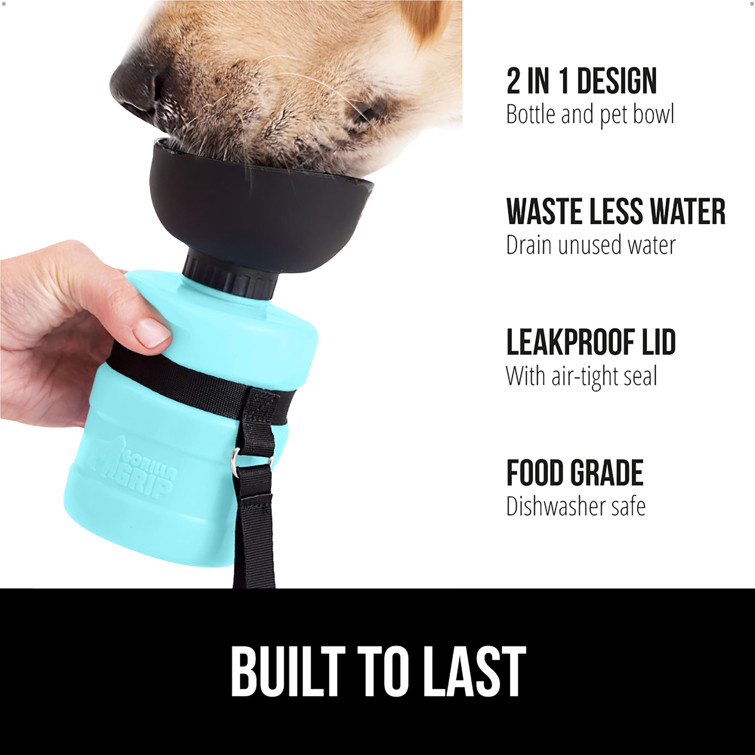 Gorilla Grip tapa-bowl-desplegable: cuenco práctico para beber en movimiento