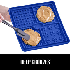 GORILLA GRIP tapete lamido ideal para untar crema de cacahuate.