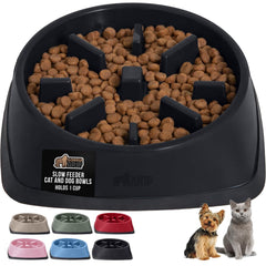 GORILLA GRIP tazón lento para perro de 1 taza ralentiza la ingesta