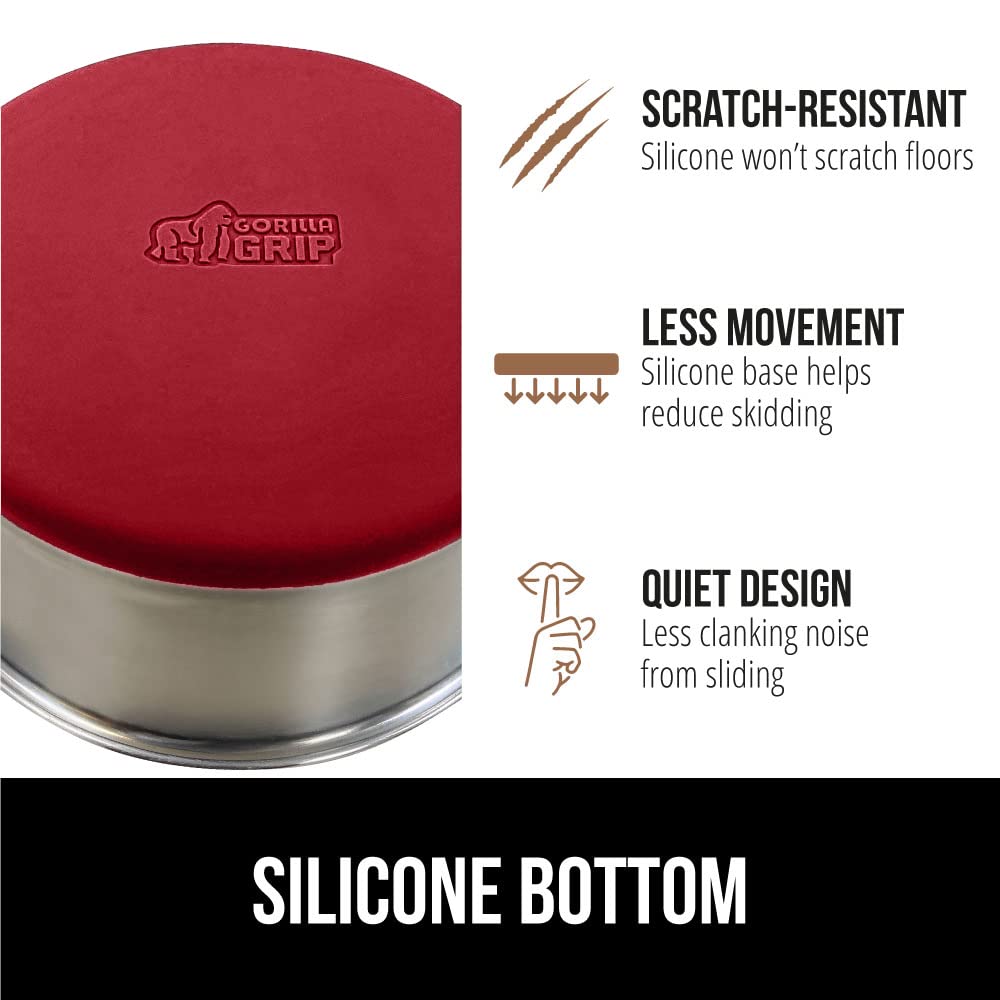 GORILLA GRIP tazon-ruido-reducido para comidas tranquilas.