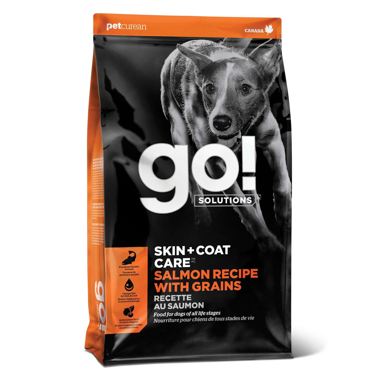 Go! Solutions Skin + Coat Care con salmón, ingrediente principal para un pelaje suave