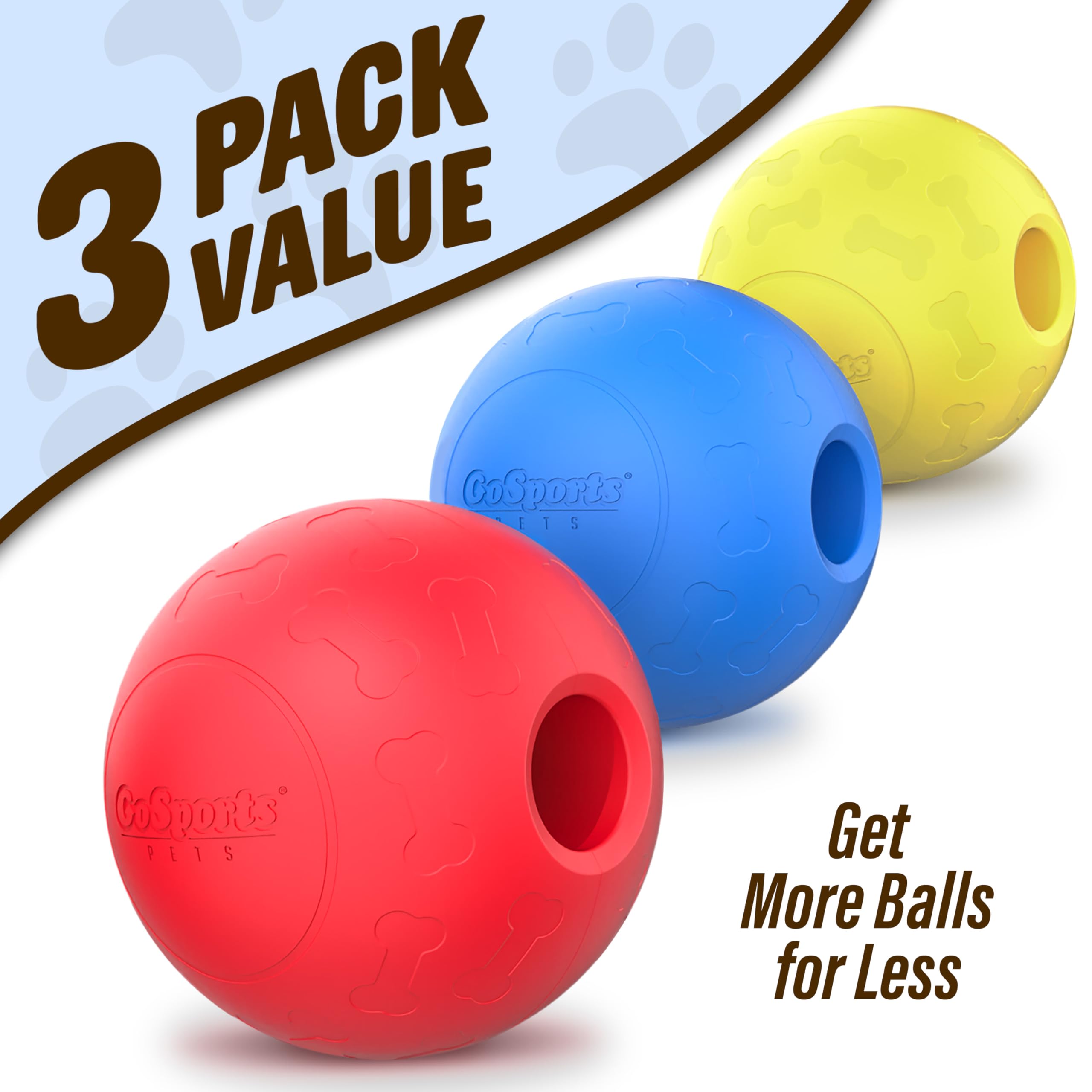 Bola GoSports Pets fácil de limpiar y resistente a la suciedad.