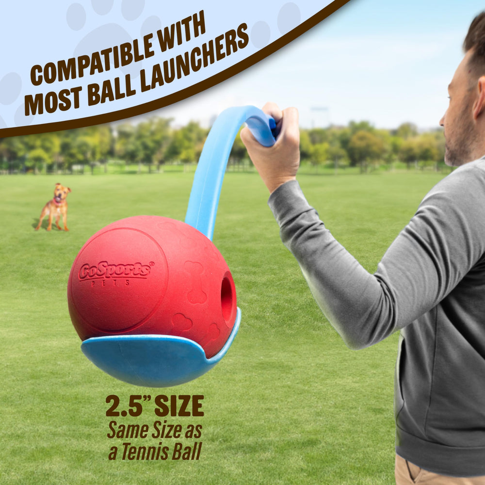 Conjunto GoSports Pets de 3 bolas de caucho duradero para juego constante.