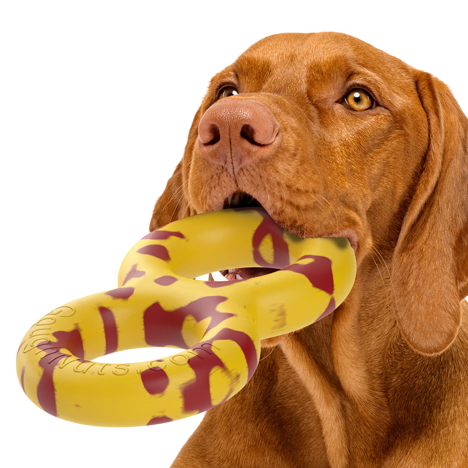 Goughnuts, juguete de arrastre resistente para perros grandes, ideal para sesiones seguras de tirón.