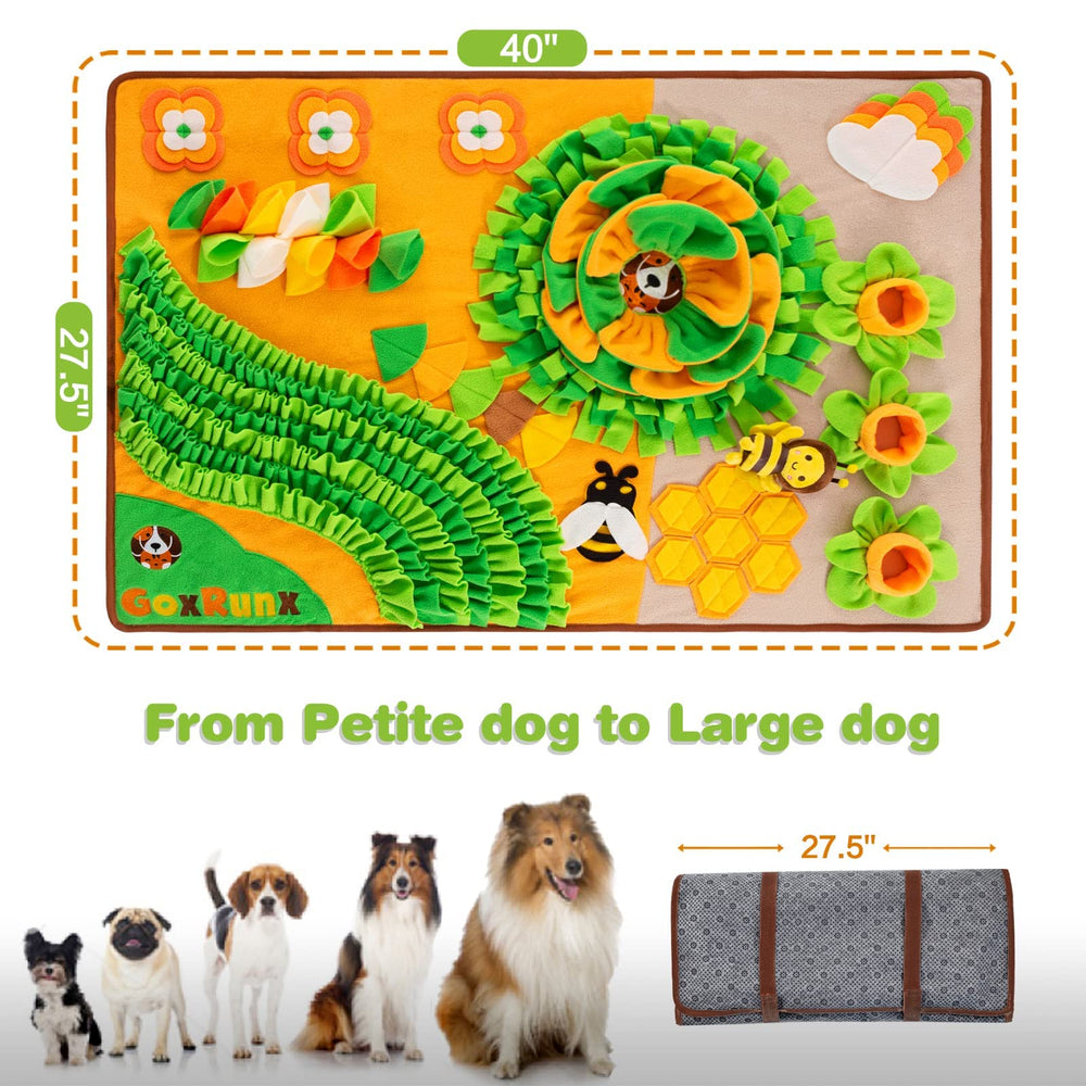 GoxRunx Snuffle Mat con base antideslizante para mayor estabilidad.