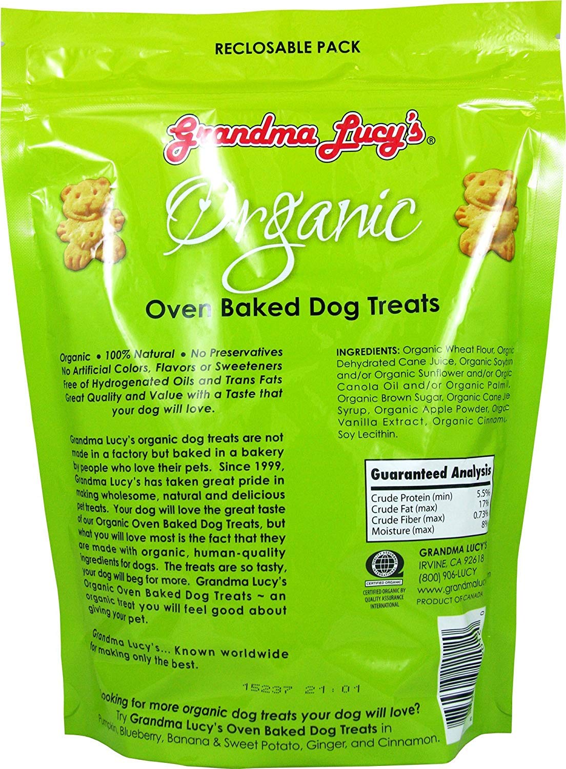 Grandma Lucy's bocadillos de manzana, opción natural para snack diario.