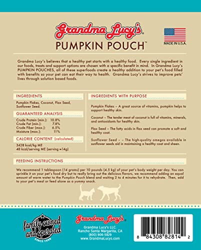 Grandma Lucy's Pumpkin Pouch como complemento sobre la comida, realza el sabor natural.